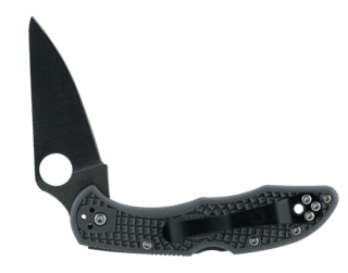One of the lightest Spyderco knives designed and manufactured with precise tolerances to hold reliably and easy opening from the thumb slot feature.